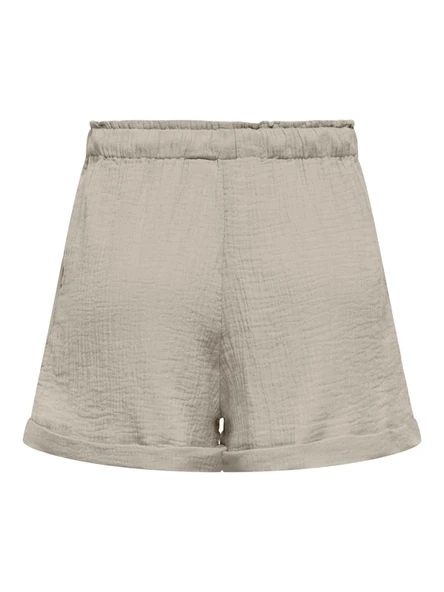 Only   ONLTHYRA SHORT STRING SHORTS CS WVN Kadın Gri Şort - 15373387 - Resim 2
