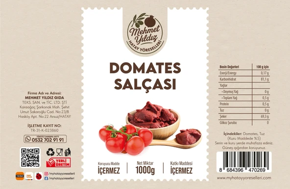 Domates Salçası 1000g Pet - Resim 2