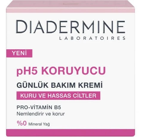 DİADERMİNE PH 5 KURU VE HASSAS CİLTLER İÇİN KORUYUCU GÜNLÜK BAKIM KREMİ ürün görseli 1