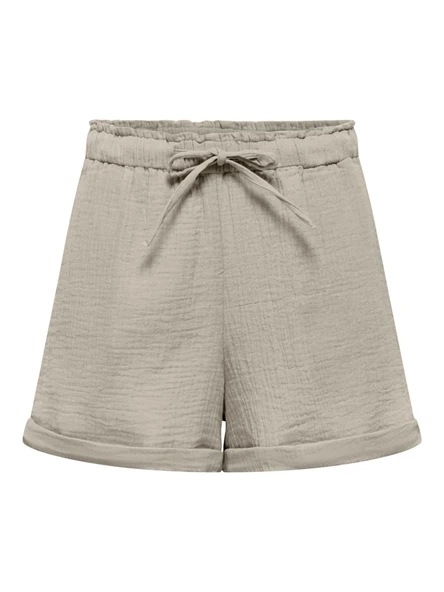 Only   ONLTHYRA SHORT STRING SHORTS CS WVN Kadın Gri Şort - 15373387 ürün görseli 1