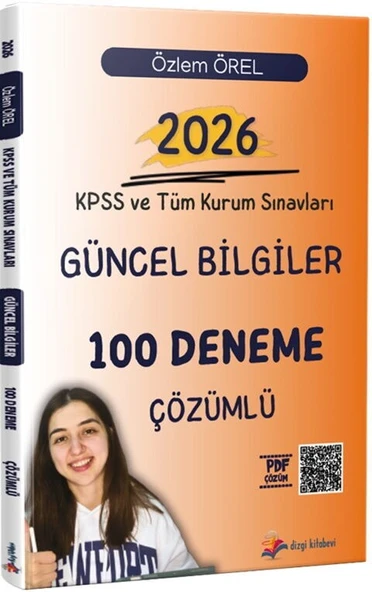 2026 KPSS ve Tüm Kurum Sınavları Güncel Bilgiler Tamamı PDF Çözümlü 100 Deneme Dizgi Kitap ürün görseli 1