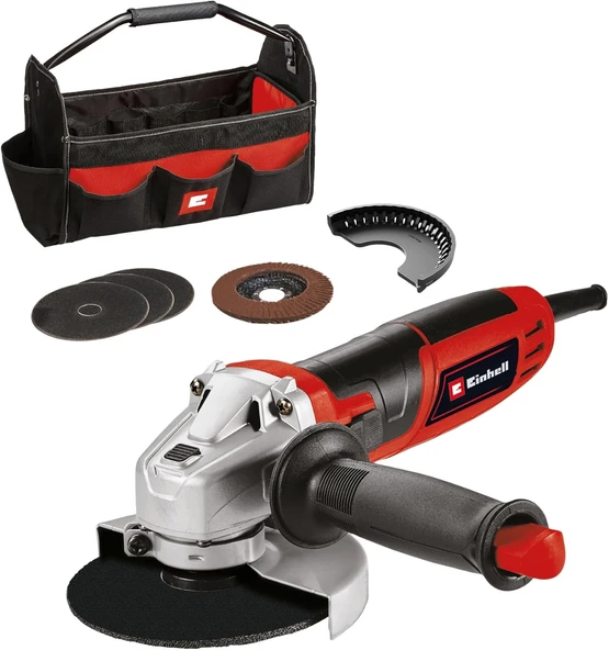Einhell Avuç Taşlama Tc-Ag 125/850 Kit (850 W, 12000 Rpm, Maks Kesme Derinliği 28 Mm, Maks Disk Çapı ürün görseli 1
