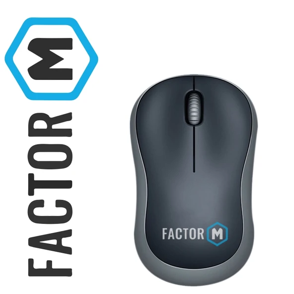 Factor M M1 Süper Sessiz Kompact Kablosuz Mouse Siyah - Resim 2