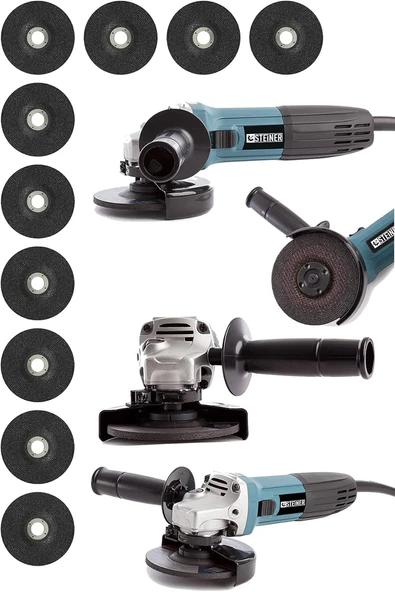 Steiner Alman 3000 W Profesyonel Sjs Metal Şanzuman Avuç İçi Taşlama Makinası 125 Mm + 10 Adet Taş ürün görseli 1
