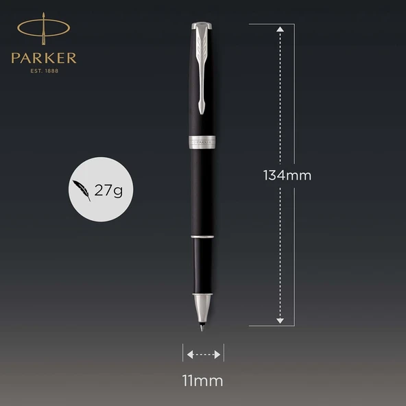Parker Sonnet Roller Kalem, Mat Siyah Ct - 1931523 - Resim 3