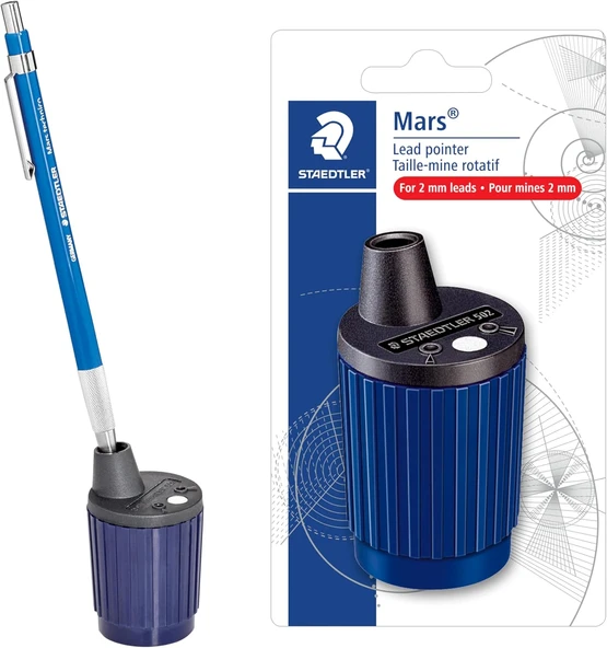 Staedtler 502 Bk A6 Mars Döner Mekanizmalı Uç Açma Aparatı Ve Kutusu, 2 Mm Uçlar Için, 502Bka6 ürün görseli 1