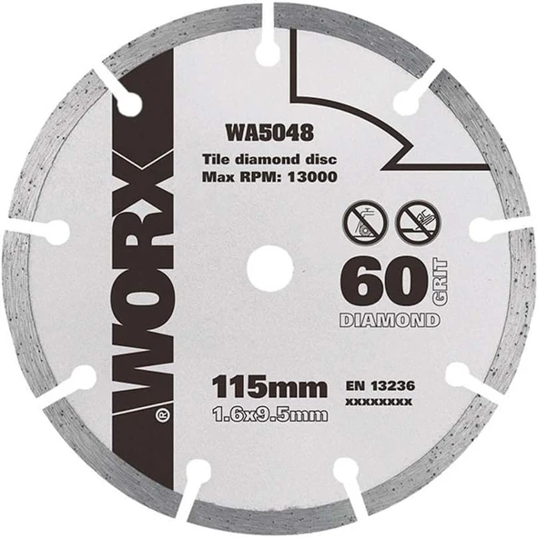Worx Wa5048 115X9,5Mm Fayans, Seramik, Mermer Kesme Soketli Elmas Daire Testere Bıçağı ürün görseli 1