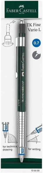 Faber-Castell Vario Lüx Versatil Kalem, 0.7 Mm Uç, Sertlik Ayarlı Metal Uç, Silgili, Ergonomik Tutuş ürün görseli 1