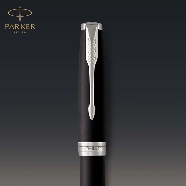 Parker Sonnet Roller Kalem, Mat Siyah Ct - 1931523 - Resim 5