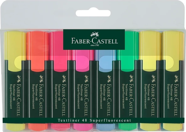 Faber-Castell Fosforlu Kalem, 6+2 Li Poşet, 6 Renk ürün görseli 1