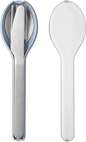 Mepal - 3 Parçalı Ellipse Çatal Bıçak Takımı - Yolculuk İçin Seyahat Kılıflı Set - Bıçak, Çatal Ve K ürün görseli 1