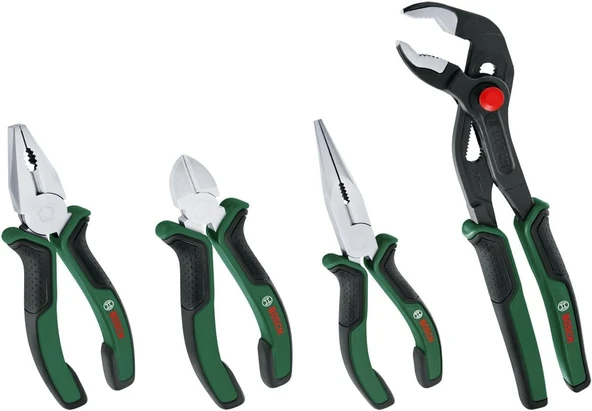 Bosch Home And Garden Pense Seti 4 Parça (Kargaburun, Yan Keski, Pense, Boru Anahtarı) ürün görseli 1