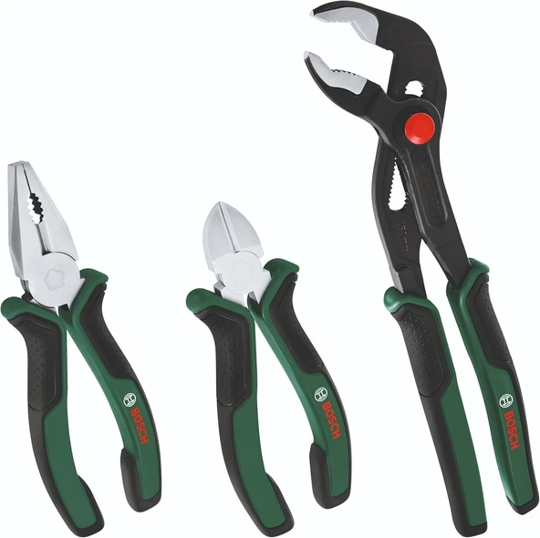 Bosch Home And Garden Pense Seti 3 Parça Premium (Pense, Yan Keski, Boru Anahtarı) ürün görseli 1