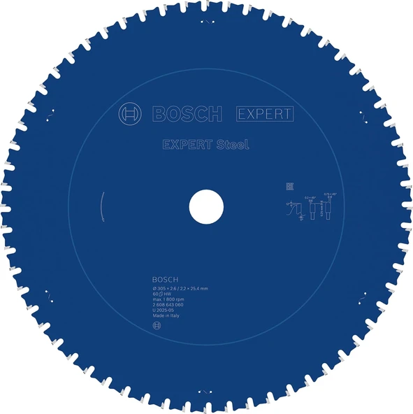 Bosch Professional Expert Serisi Metal Için Daire Testere Bıçağı 305*25,40 Mm 60 Diş ürün görseli 1