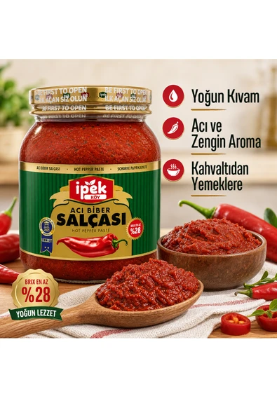 İpek Acı Biber Salçası 1600 gr Pet - Resim 3