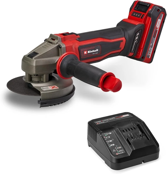 Einhell Akülü Avuç Taşlama Te-Ag 18/125-2 Li (1 X 4.0 Ah) Power X-Change (18 V, 125 Mm Ø Disk, 33 Mm ürün görseli 1