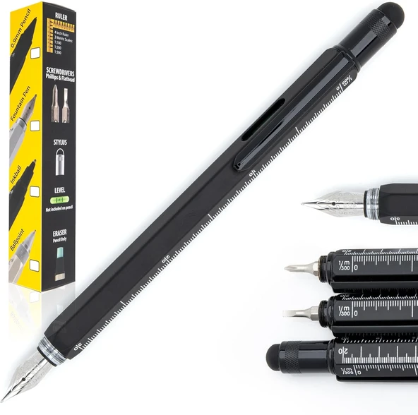 Monteverde Tool Pen Serisi Mv35232 Dk Toolpen Multifunction Siyah Dolma Kalem ürün görseli 1