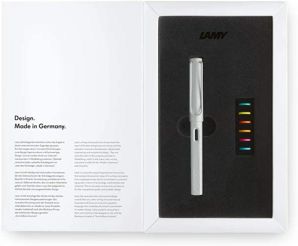 Lamy Safari Dolma Kalem Metal Klips M Uç All White Renkli Halkalı Özel Set ürün görseli 1
