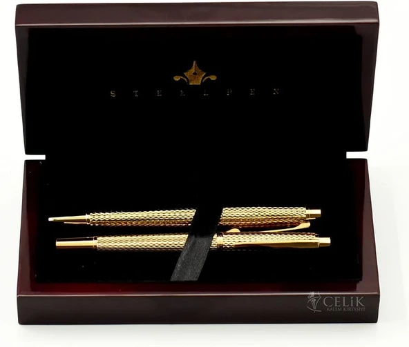 Steelpen World Serisi 273 Gold Dolma Kalem+Tükenmez Kalem Set Seti ürün görseli 1