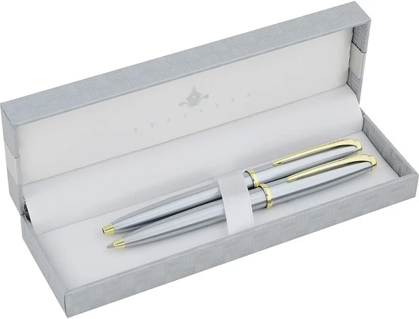 Steelpen Star Serisi 663 Gold Tükenmez Kalem+Versatil Kalem ürün görseli 1