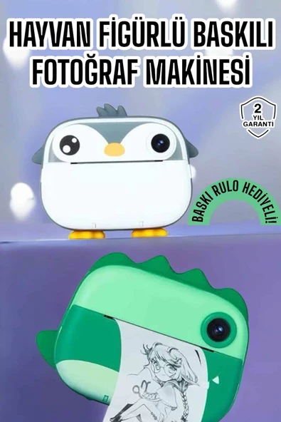 Çocuklar için Fotoğraf Makinesi Anlık Baskı Makinesi HD Görüntü Kalitesi ürün görseli 1