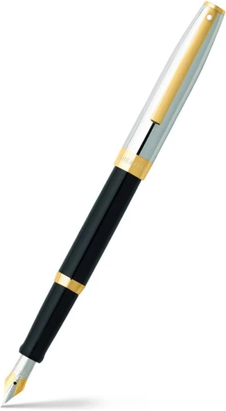 Sheaffer 94750 Sagaris Dolma Kalem, Medium Uç Siyah Krom Atın ürün görseli 1