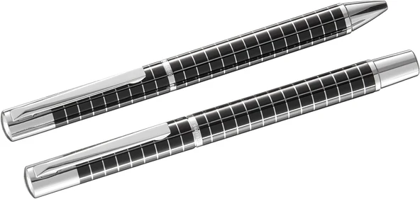 Steelpen Active Serisi 1008Dt Lake Siyah Dolma Kalem+Tükenmez Kalem ürün görseli 1