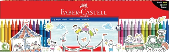 Faber-Castell Klasik Keçeli Kalem 48'Li ürün görseli 1
