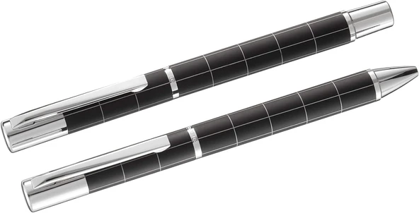 Steelpen Active Serisi 1001Dt Slayt Siyah Dolma Kalem+Tükenmez Kalem ürün görseli 1