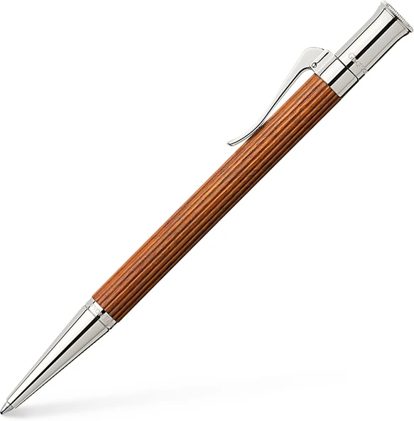 Graf Von Faber-Castell Klasik Tükenmez Kalem, Pernambuco Ahşap Gövde, Platin Kaplama, B Uç Kalınlığı ürün görseli 1