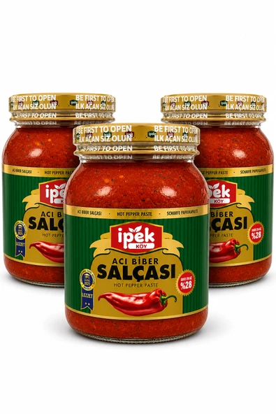 İpek Acı Biber Salçası 1600 gr Pet x 3 Adet ürün görseli 1
