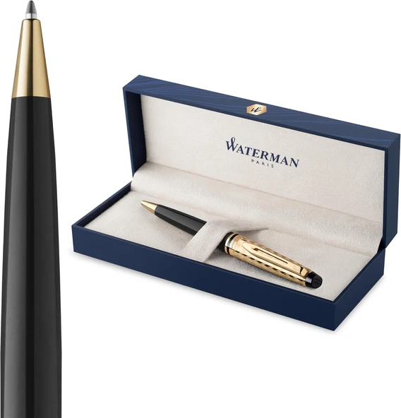 Waterman Expert Tükenmez Kalem | Opera Koleksiyonu | Siyah Ve Altın | Orta Uçlu | Mavi Mürekkep | He ürün görseli 1