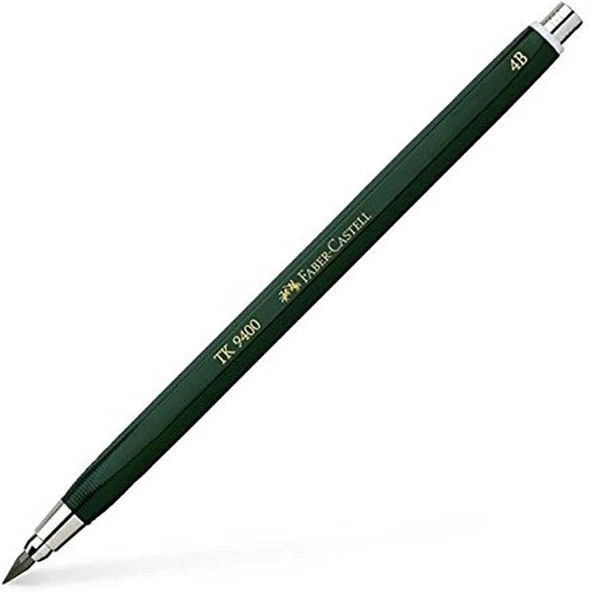 Faber-Castell Basmalı Kalem Tk© 9400, Klipssiz, Uç Kalınlığı: 3,15 Mm, Yükseklik Derecesi: 6B, Siyah ürün görseli 1