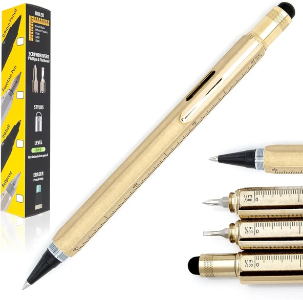 Monteverde Tool Pen Serisi Mv35482 Rb Multifunction Gold Roller Kalem ürün görseli 1