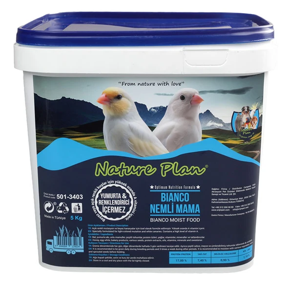 Nature Plan Nemli Bianco Kuş Maması 5 Kg skt:02/2028 ürün görseli 1