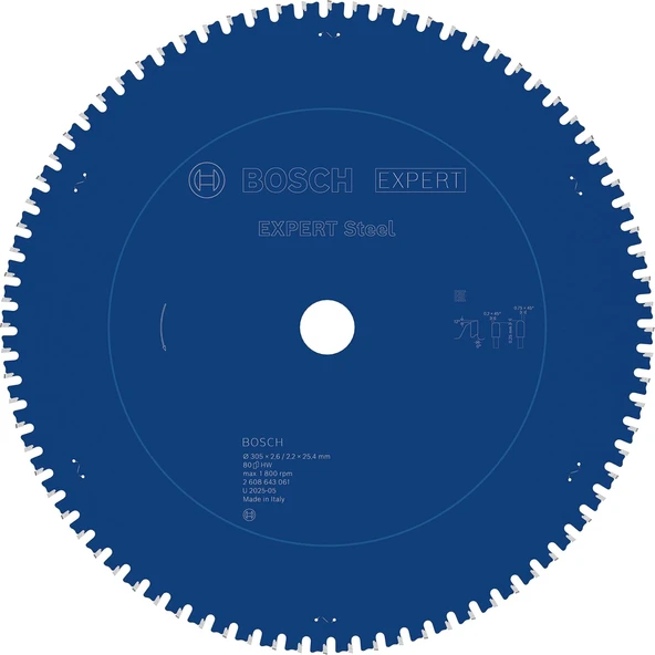 Bosch Professional Expert Serisi Metal Için Daire Testere Bıçağı 305*25,40 Mm 80 Diş ürün görseli 1