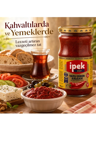 İpek Tatlı Biber Salçası 650 gr Cam - Resim 2