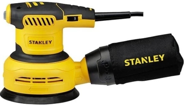 Stanley 300W 115Mm Ekzantrik Zımpara, Sarı-Siyah ürün görseli 1