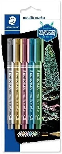 Staedtler 8323S Bk5 Metalik Markör 5'Li Set ürün görseli 1