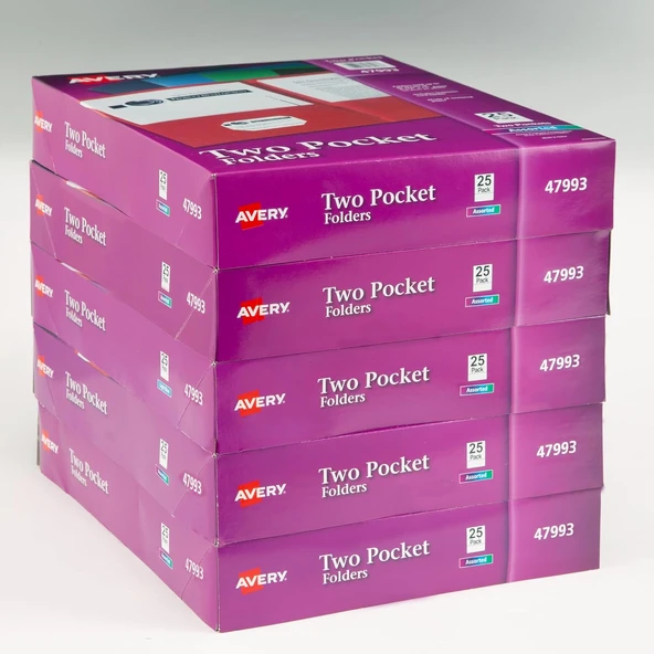 Avery Two-Pocket Klasör, Koyu Mavi, Fall 5 Adet 5 Pack ürün görseli 1