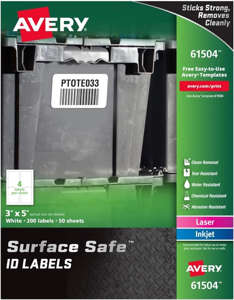 Avery Durable Etiket Etiketi, 3 Inç X 5 Inç (61504) ürün görseli 1