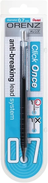 Pentel Orenz Uç Korumalı Teknik Çizim Ve Yazı İçin Mekanik Kurşun Kalem, 0.7 Mm, Siyah ürün görseli 1