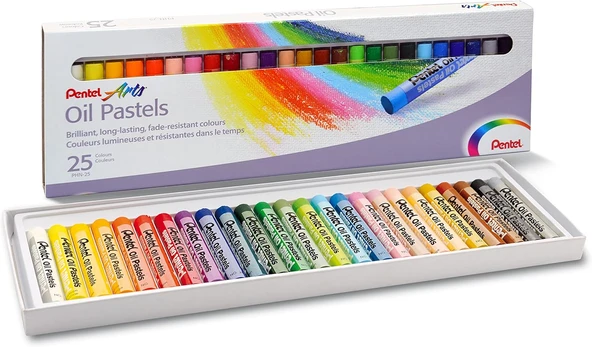 Pentel Yağlı Pastel Boya, Standart Kutu, 25 Renkli ürün görseli 1