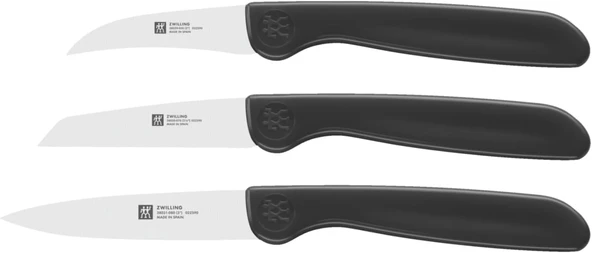Zwilling 38115001 Sebze Bıçağı Seti, 3 Parçalı, Plastik, Siyah ürün görseli 1