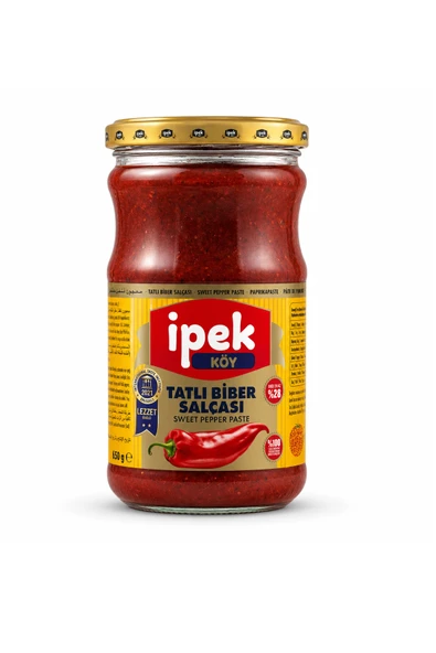 İpek Tatlı Biber Salçası 650 gr Cam x 3 Adet - Resim 2