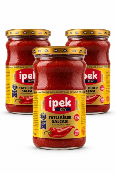 İpek Tatlı Biber Salçası 650 gr Cam x 3 Adet ürün görseli 1