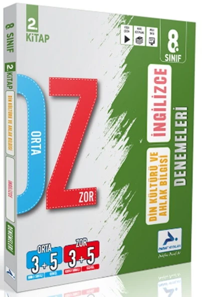 Paraf Yayınları 8. Sınıf Din Kültürü ve Ahlak Bilgisi - İngilizce Orta Zor Denemeleri 2. Kitap ürün görseli 1