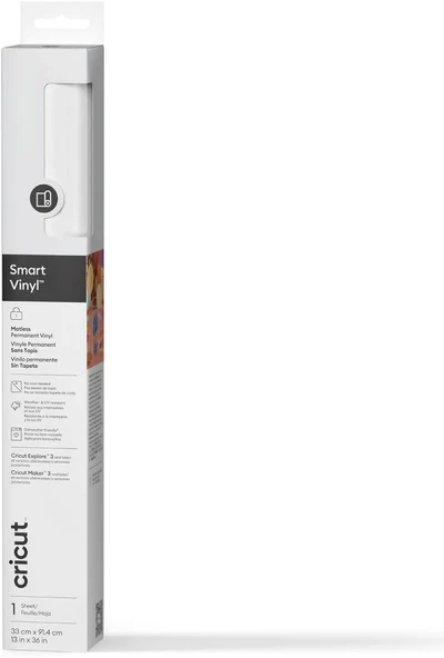 Cricut Smart Vinyl Permanent 33 X 91 Cm, 1 Yaprak (Beyaz) ürün görseli 1