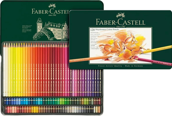 Faber-Castell Polychromos Boya Kalemi 120’Li, Yüksek Pigmentli, Kalıcı Ve Canlı Renkler, Suya Dayanı ürün görseli 1