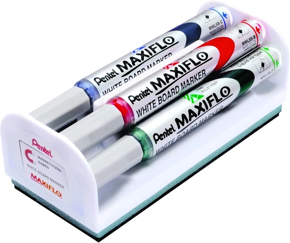 Pentel Maxiflo Tahta Kalemi Set Sünger Ile (Yuvarlak Uçlu Ince) ürün görseli 1